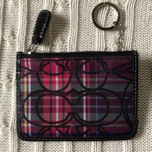 Coach key ring credit card holder